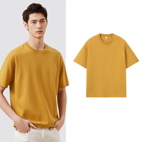 Camiseta de Algodón Peinado de Alta Calidad, 260G, para Hombre y Mujer, Cuello Redondo, Manga Corta, 100% Algodón Tejido