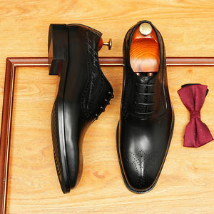 Zapatos de Vestir Clásicos de Cuero Vacuno con Punta en Pico, Plantilla Acolchada, Soporte para el Arco del Pie, Suela Impermeable y Antideslizante para el Trabajo - Product Image 4