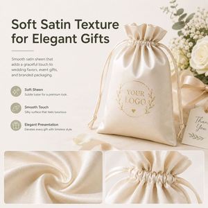 Bolsa de Almacenamiento de Extensiones de Cabello de Satén de Lujo Personalizada, Ecológica, con Impresión de Logotipo, Embalaje de Regalo, Tamaño y Color Personalizables - Product Image 2