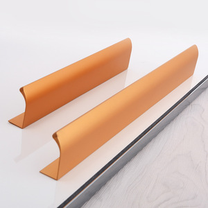 Maniglie per armadietti di lusso maniglie a scomparsa in alluminio maniglie per porte per mobili in oro nero per guardaroba - Product Image 2