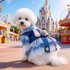 Divertido Disfraz <span class=keywords><strong>de</strong></span> Princesa para Perro, Estilo Película, Falda Tutú, Chaleco para <span class=keywords><strong>Cachorros</strong></span>, Conejos y Gatos, Ropa <span class=keywords><strong>de</strong></span> Fiesta para Perros Pequeños, Lavable, Poliéster - Product Image 4