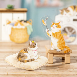 Paquete de 50 hojas de pegatinas decorativas de PET con diseño de aventuras de gatos, para planificador, taza de agua y collage DIY para computadora - Product Image 2