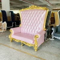 Offre Spéciale Salon Meubles De Luxe Royal Canapé Mariage Bébé Rose + or Trône Canapé Chaise Pour Hôtel