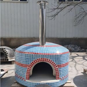 Four à pizza extérieur en céramique, style italien, à bois, encastrable, en promotion - Product Image 4