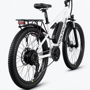 Vélo de montagne électrique de 26 pouces avec double suspension et freins à disque doubles, équipé d'une batterie au lithium 48V 10Ah - Product Image 3