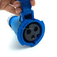 Prise industrielle ABCCABLS 32A 3 broches IEC60309 2P+E IP44 bleue, connecteur d'alimentation 200-250V pour éclairage de scène et générateur