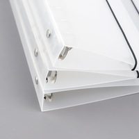 Protège-documents transparent en PVC/PP personnalisé, format A4, A5, A6, B5, A7, avec reliure à 3, 4 ou 6 anneaux, pour carnet, agenda ou classeur rechargeable