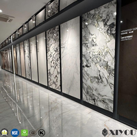 Dalles de porcelaine grand format 1600x3200mm effet marbre, finition cristalline, pour chambres, salons et espaces extérieurs