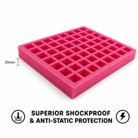 Insert en mousse EPE découpé sur mesure, antichoc, avec grille de partition, doublure d'emballage en coton perlé