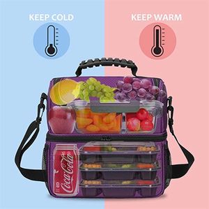 Fashionable <b>Large</b> Capacity Cooler Bag Zipper Insulated Lunch <b>Box</b> Tote Featuring Side Pocket Handle Strap Camping Travel Picnics - Product Image 1