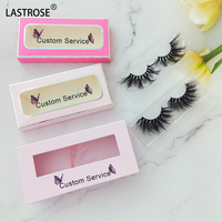 Boîte d'emballage vide de cils imprimée de logo privé, vendeur de boîte de cils de couleur rose jaune violet de marque privée en gros
