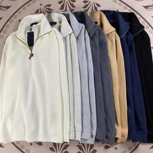 <span class=keywords><strong>Felpa</strong></span> con Collo a <span class=keywords><strong>Polo</strong></span> a Maniche Lunghe in Maglia per Uomo, Bestseller, Mezza Zip, Vestibilità Ampia, <span class=keywords><strong>Felpa</strong></span> per Coppie RL - Product Image 1