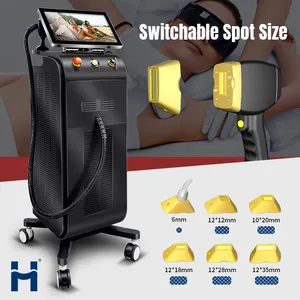 Exchangable spot 808nm diode laser hair removal machine with 3 wavelength 1064 755 808 diode laser dioden laser machine
