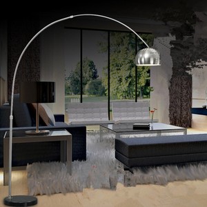 Design moderne Bras D'arc <span class=keywords><strong>Poisson</strong></span> <span class=keywords><strong>Lampadaire</strong></span> <span class=keywords><strong>Lampadaire</strong></span> Courbé avec Base En Métal et Corps Et Abat-Jour - Product Image 5