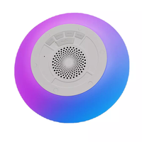 Haut-parleur de douche Hifi Sound IPX7 Résistance à l'eau Haut-parleur BT sans fil portable rond extérieur avec lumière LED colorée