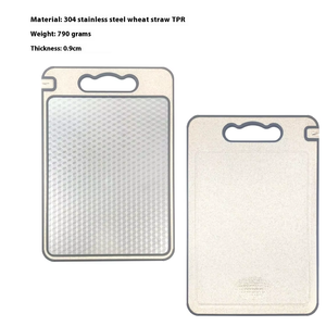 <span class=keywords><strong>Planche</strong></span> <span class=keywords><strong>à</strong></span> <span class=keywords><strong>découper</strong></span> en PP de qualité alimentaire en acier inoxydable 304 antibactérien double face pour couper le plastique de la paille de blé Cuisine domestique - Product Image 5