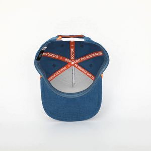BSCI Oem Custom Embroidery Patch Logo Mens High Quality 5 Panel Unstructured Corduroy Rope Snapback Cap <b>Hat</b> - Product Image 6