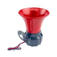 Sirène filaire 220v/12v 20w 1tone/6tone 130db Sirène forte Couleur rouge Alarme de voiture Camion industriel Sirène électronique klaxon pour la sécurité