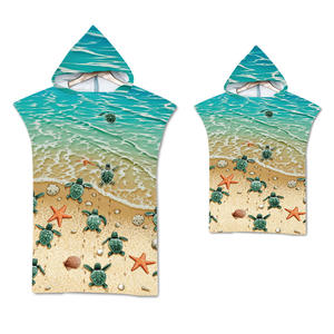 Peignoir de bain à capuche pour hommes et femmes <span class=keywords><strong>Serviette</strong></span> de plage pour surf et voyage Poncho pour enfants <span class=keywords><strong>Matelas</strong></span> à <span class=keywords><strong>langer</strong></span> pour maillot de bain de plage - Product Image 4