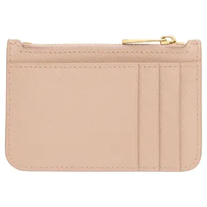 OEM ODM Saffiano-portefeuilles et porte-monnaie en cuir véritable pour femmes, porte-cartes de crédit avec fermeture éclair - Product Image 5