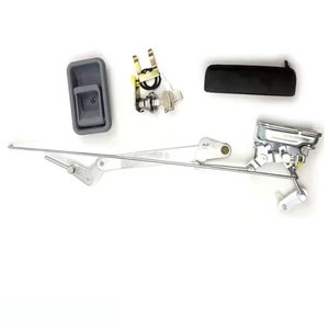 Ensemble de serrures de porte de cabine Kobelco SK200-68 côté conducteur avec poignée intérieure et clés - Product Image 3