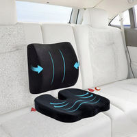 Coussin de siège ergonomique pour bureau/voiture en mousse à mémoire de forme à récupération lente, soutien lombaire et des hanches
