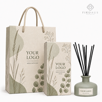 Bouteille diffuseur en verre de luxe Firdaus 50ml 100ml 150ml 200ml, flacon vide pour diffuseur à bâtonnets avec logo personnalisé pour parfum d'ambiance