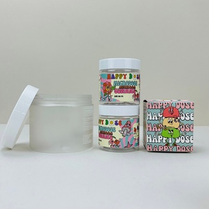 1oz-16oz 150m-200ml Clear White PET <b>Plastic</b> Cream <b>Jars</b> with Aluminium Lid for Powder Honey & Body Butter - Product Image 4