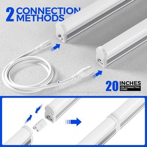 Barrina 6-Pack lampu <span class=keywords><strong>LED</strong></span> tunggal Super terang, lampu toko <span class=keywords><strong>LED</strong></span> utilitas T5 4 kaki 2200LM 6500K putih Super terang 20W - Product Image 4