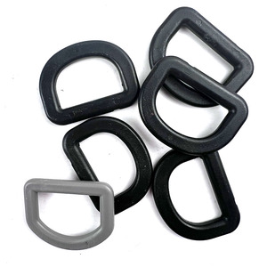 <strong>Plastic</strong> D-<strong>Ring</strong> Quality Black D <strong>Rings</strong> <strong>Loop</strong> for Belts Bags Purse Handle Craft Street Style - Product Image 2