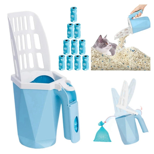 Pala para arena para gatos, pala para filtro para gatos, recolector de basura para inodoro limpio, suministros, accesorio, productos para gatos domésticos, caja de arena - Product Image 4