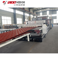 Machine de fabrication de tuiles de toit ondulées en PVC monocouche 880 mm à double vis conique pour la maison indonésienne, vente en gros clé en main