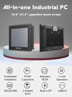 PC industriel tout-en-un à écran tactile 10.4 15 15.6 21.5'' IP65 PCAP LPC sans ventilateur I3 I5 I7 11e génération Windows Linux