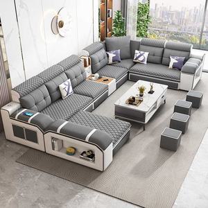 Sofá Modular de Tela Seccional para Sala de Estar, Combinación Simple y Moderna para Apartamentos Grandes, Sofá de Esquina de 7 Plazas - Product Image 2