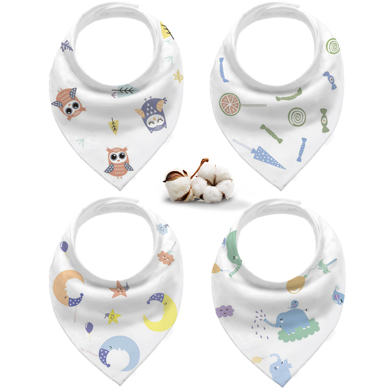 Мягкий треугольный Прорезыватель для кормления новорожденных слюнявчик для новорожденных фартук из 100% хлопка для малышей Слюнявчики для младенцев детская бандана Слюнявчики