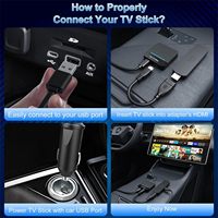 Car TV Mate Pro, Adaptador Inalámbrico CarPlay para Automóvil, Dongle de Transmisión 2K, Control por Voz para iPhone/Android, Plug and Play, USB-C/USB-A (2016)