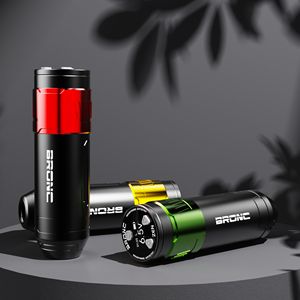 Machine à tatouer sans fil professionnelle Bronc Zen en acier inoxydable, moteur sans noyau, autonomie de 6 à 10 heures, faible consommation - Product Image 1