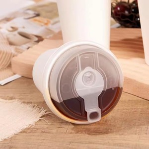Hanyong tùy chỉnh dùng một lần PP PLA PS Pet nắp nhựa nóng uống nắp Nắp nhựa có nắp đậy cho cốc giấy - Product Image 2