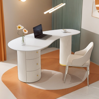 Ensemble de bureau et de chaise en marbre moderne de luxe léger pour usage médical et de beauté, design modulaire