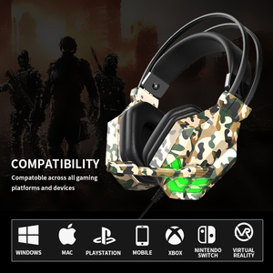 Soyto Sy850 Camo Sáng Có Dây Chơi Game Máy Tính Headphone Tai Nghe Cho PC PS4 Với Mic Tương Thích Với Máy Tính Xách Tay <span class=keywords><strong>Xbox</strong></span> PS5 Di Động - Product Image 2