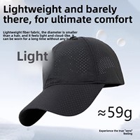 Casquette de baseball unisexe en nylon respirante, imperméable, séchage rapide, protection solaire, couleur unie, chapeau de pêche d'extérieur 6 panneaux, été, doré