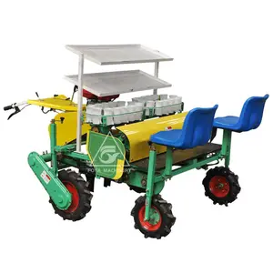 automatic seedling planting machine 2 rows hand push vegetable onion seed planter plant seedling