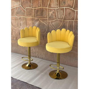 Silla de Cuero Rosa para Salón de Belleza Profesional Wallybeauty, Taburete Dorado para Manicura - Product Image 3