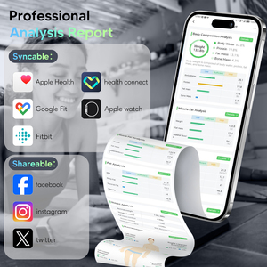 Báscula de Grasa Corporal Digital Personalizada al por Mayor con 8 Electrodos, Análisis de 50 Datos de IMC, Vidrio Templado, Capacidad de 180 kg - Product Image 6