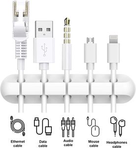Organizador de cables, enrollador de cables Usb de silicona, soporte de gestión ordenado de escritorio para cables de carga de alimentación Usb - Product Image 3