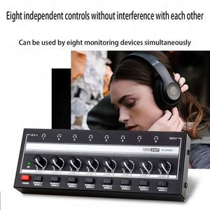 AOSHEN HA800S 8 Channel Mini Metal Monitor Splitter Audio Headphone Amplifier Portable <b>Stereo</b> Mono Toggle Keys - Product Image 4