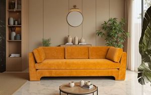 Sofá moderno de lujo de madera maciza de Sheesham, elegante y cómodo para la sala de estar, diseño elegante y duradero, perfecto para un estilo contemporáneo. - Product Image 2