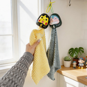 <span class=keywords><strong>Toalla</strong></span> de Mano Colgante con Diseño de Dibujos Animados, <span class=keywords><strong>Toalla</strong></span> Absorbente para Lavado de Cara, Baño y Uso Doméstico para Niños - Product Image 2