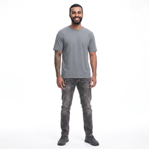 Chemises pour hommes grande taille de la rue principale en provenance du Pakistan, de haute qualité, lourdes, surdimensionnées, à épaules tombantes, t-shirts vintage pour hommes - Product Image 1