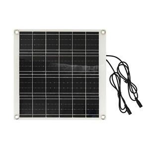 Kit de ventilateur solaire 120mm 15W Panneau solaire avec 2 ventilateurs étanches Ventilateur d'air avec câble de 13 pieds pour serres - Product Image 4